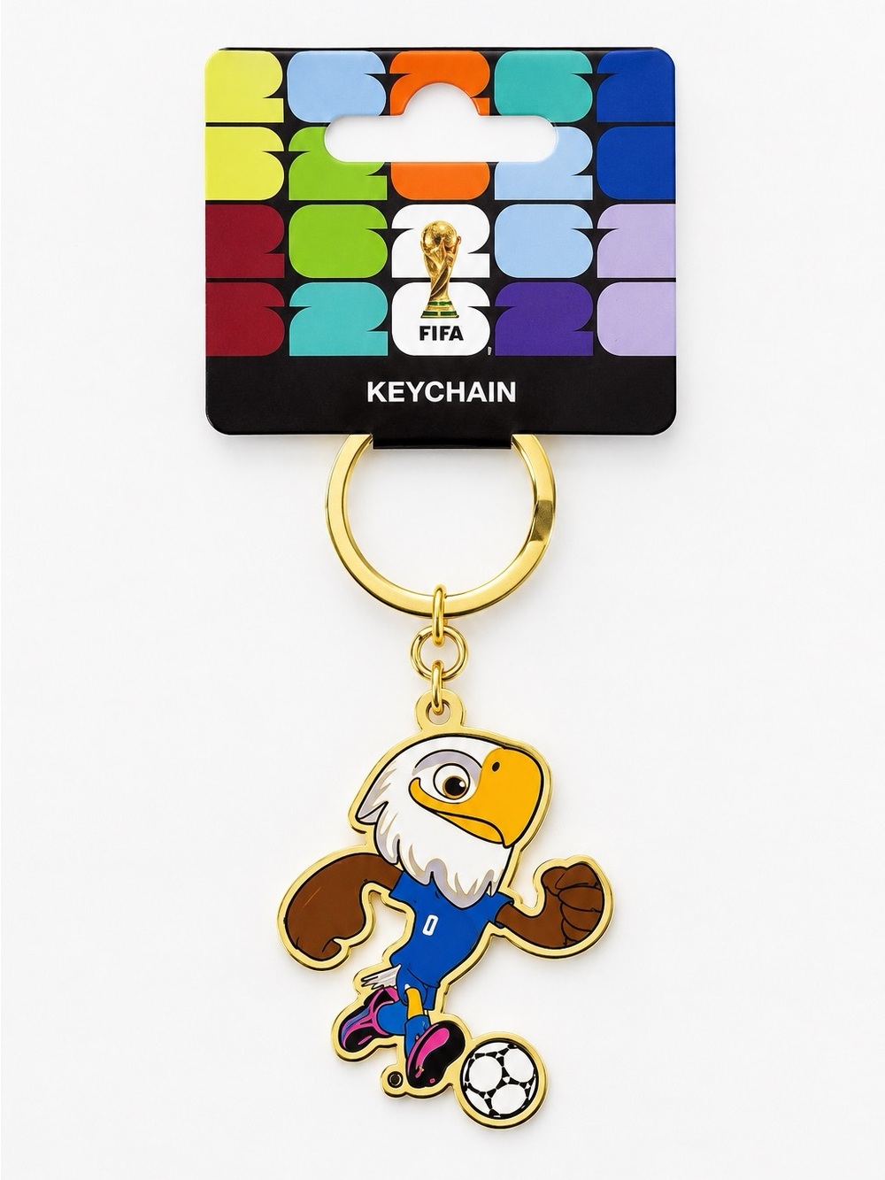 NEW FIFA World Cup 2026 Clutch American Eagle Mascot Keychain Gold Tone USA